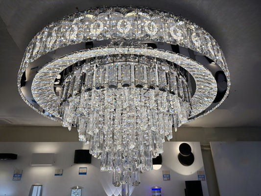 LED Color Change Crystal Ceiling Light With Remote Control C145-800 - Galaxy Lighting NZ