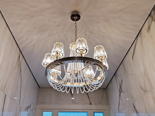 Luxury Crystal Pendant Light D116-60cm(DEMO) - Galaxy Lighting NZ