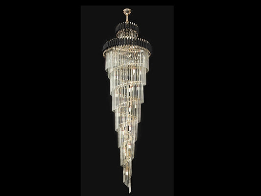 Black and Gold Luxury Crystal Chandelier Drop Light D119-2.8M - Galaxy Lighting NZ