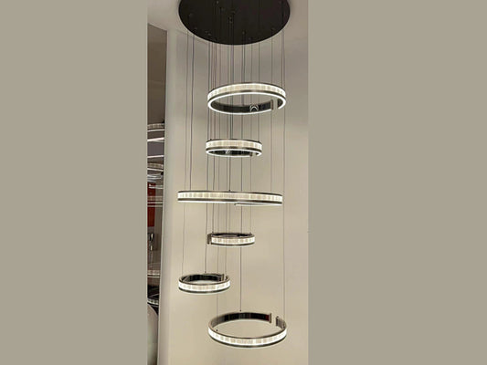 Color Change LED Drop Light D310-6Rings-1M - Galaxy Lighting NZ