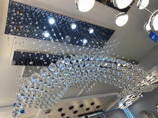 Crystal Pendant Light D214-1.2M (DEMO) - Galaxy Lighting NZ