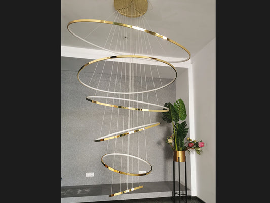 Gold Color Modern LED Drop light D303-2.2m - Galaxy Lighting NZ