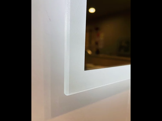 White Rim LED Demister Mirror KC1200*750mm # - Galaxy Lighting NZ