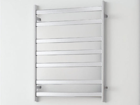 Brushed Nickel Heated Towel Rail 600*800mm 7 Bars - Galaxy Lighting NZ