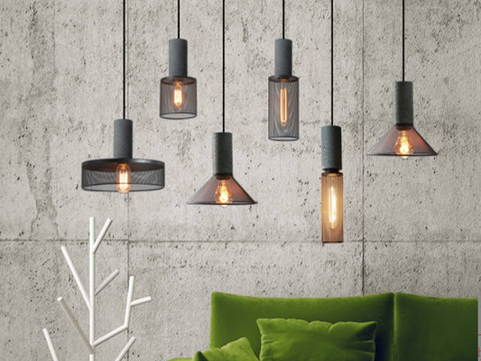Concrete Pendant Light P189 - Galaxy Lighting NZ