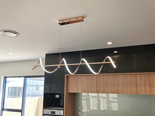 LED Pendant Light,Two Colours P223-Gold-1.2M - Galaxy Lighting NZ