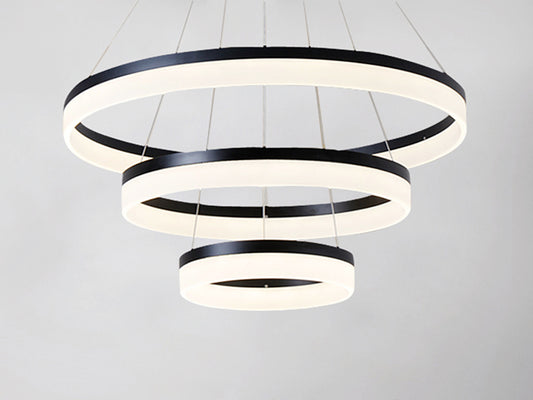 LED Pendant Light P336-Black*3Rings - Galaxy Lighting NZ