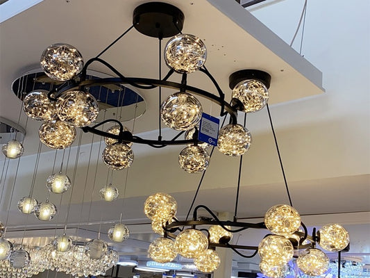 LED Pendant Light P348-80cm-Amber - Galaxy Lighting NZ
