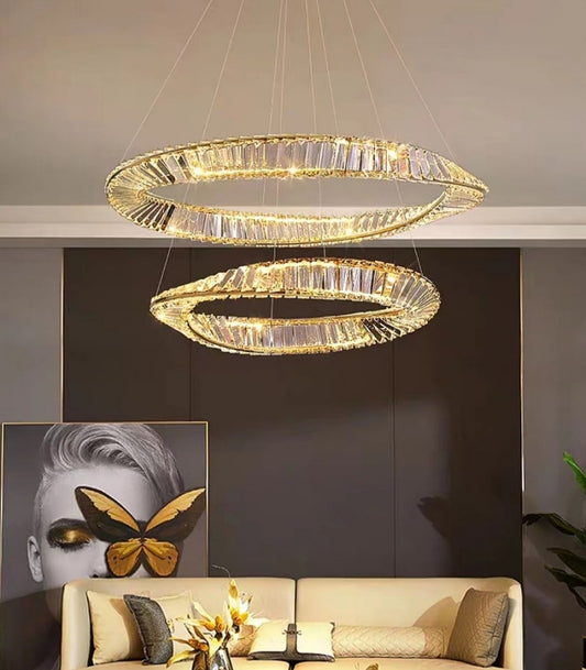 Unique Color Change LED Pendant Light, P362-60cm+40cm - Galaxy Lighting NZ