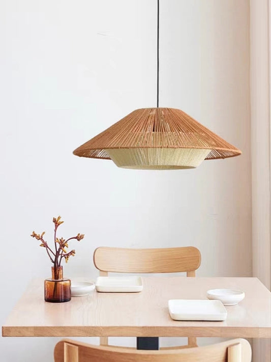 Hemp Rope Pendant Light P419-500 - Galaxy Lighting NZ