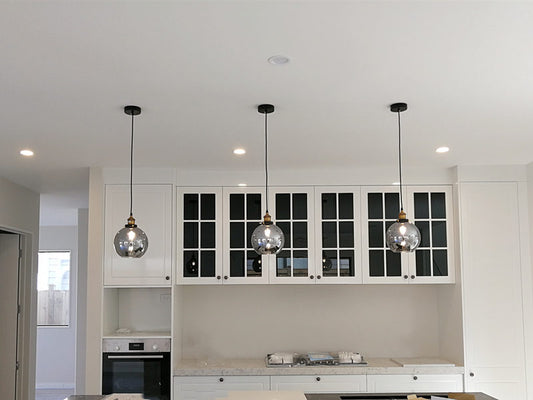 Smoky Grey Glass Pendant Light P193-SG - Galaxy Lighting NZ