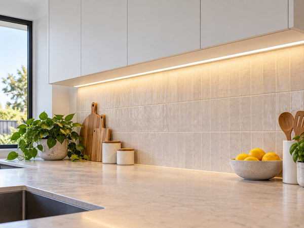 Dot-free LED strip under kitchen cabinets