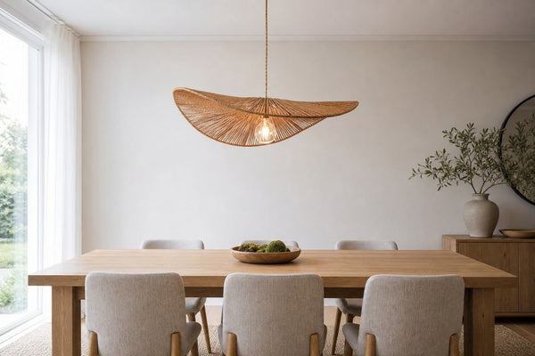 Dining room lighting - P161 rattan pendant