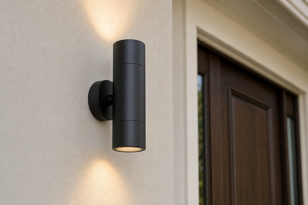 Matte black up-down outdoor wall light A123-B