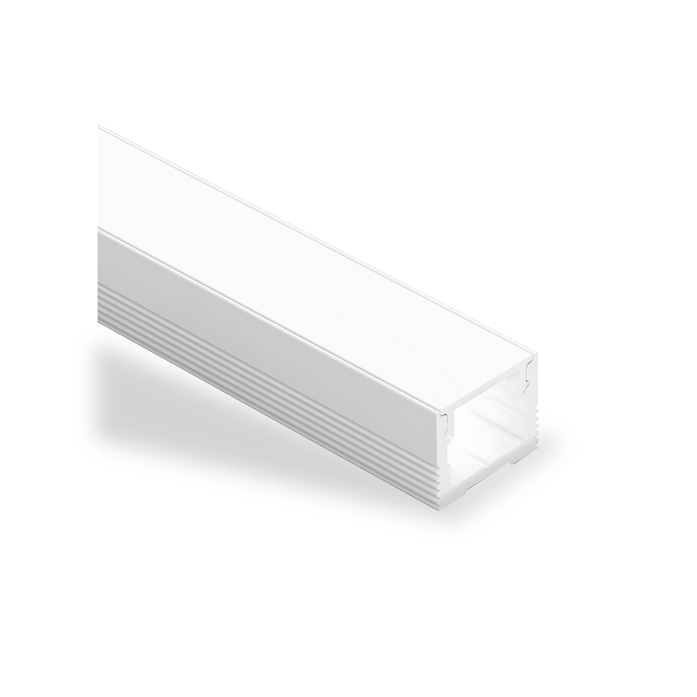 LS1613 Deep Surface Aluminium Profile, 2.5m - White