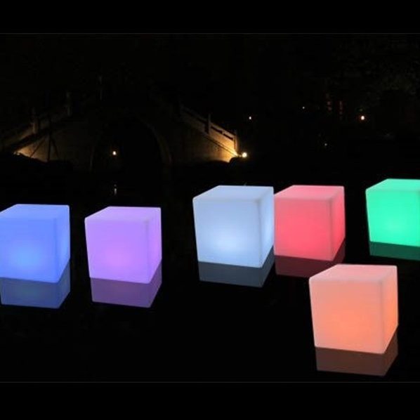 LED Garden Light RGB Cube 30cm - Galaxy Lighting NZ