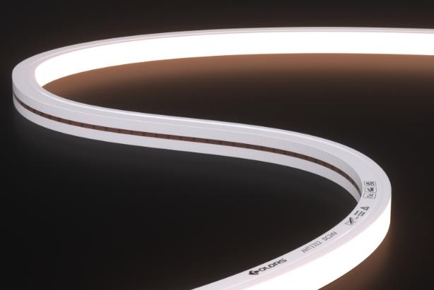 Neon Flex Top Bend 13x12mm 10W/m 3000K, 24V, IP67, 10m Reel - 3000K Warm White / 10m