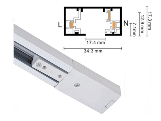 3 Wire White Track, Two Sizes - Galaxy Lighting NZ