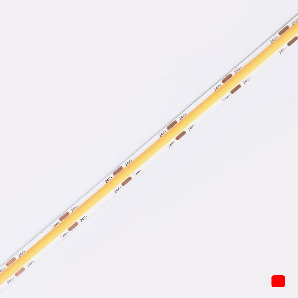 Dot-Free COB LED Strip 10W/m, 24V, IP20, 5m Reel - Red