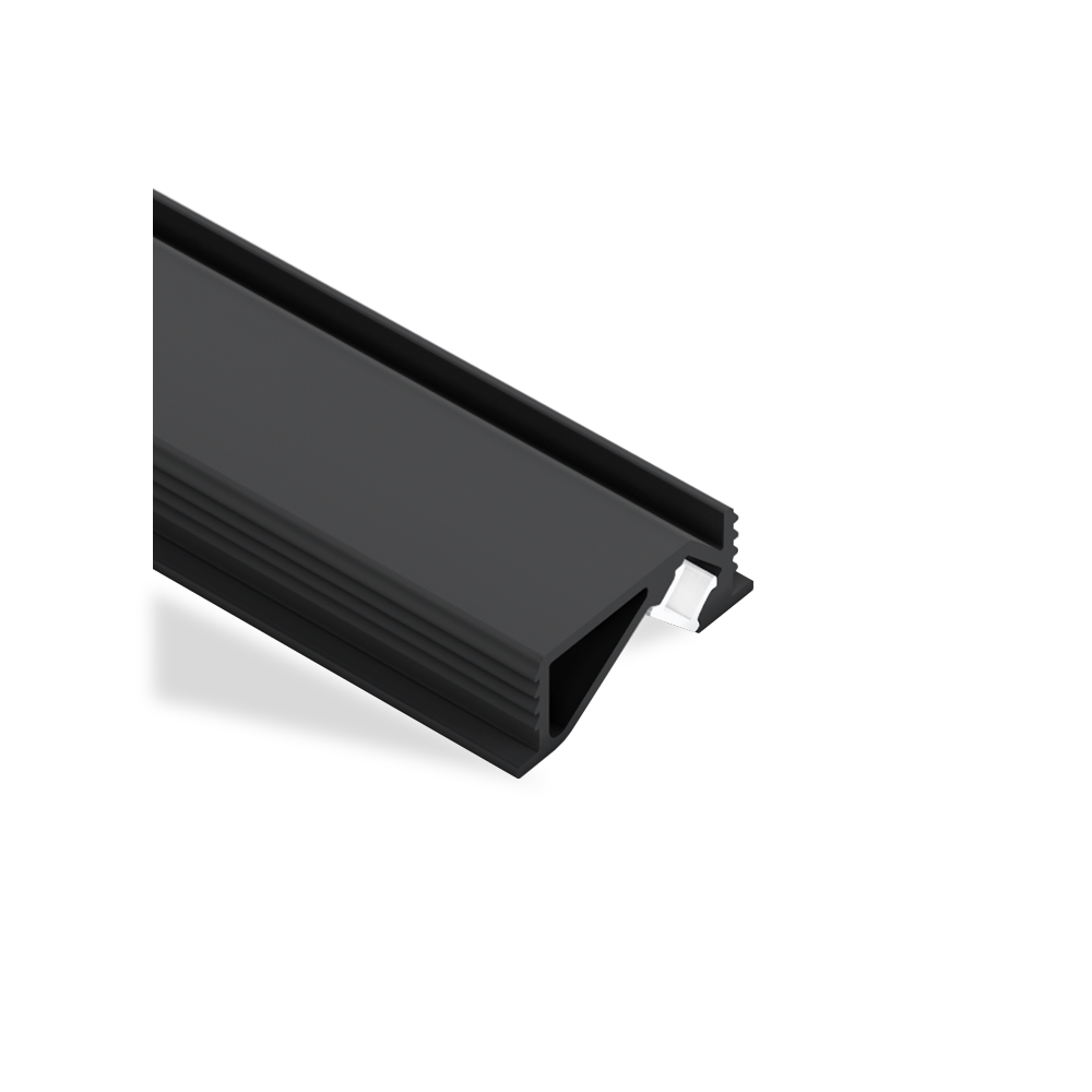 LE2409 Recessed Aluminium Profile with Flange, 2.5m