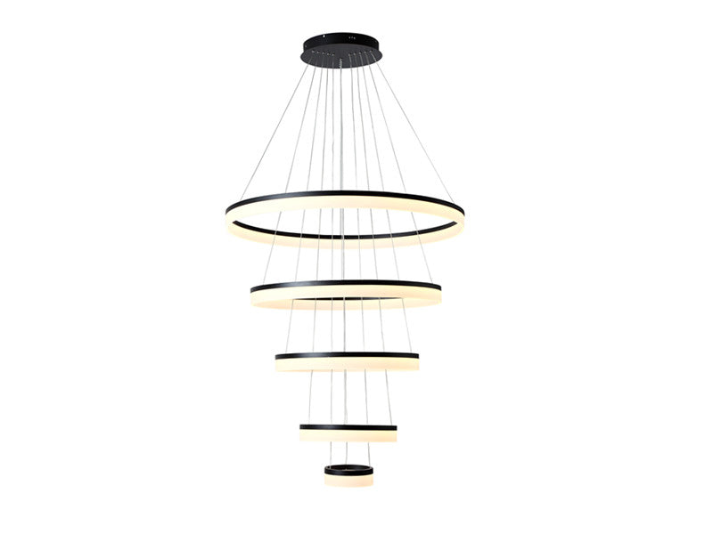 LED Drop Light P336-Black*5Rings - Galaxy Lighting NZ