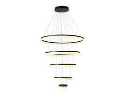 LED Drop Light P336-Black*5Rings - Galaxy Lighting NZ