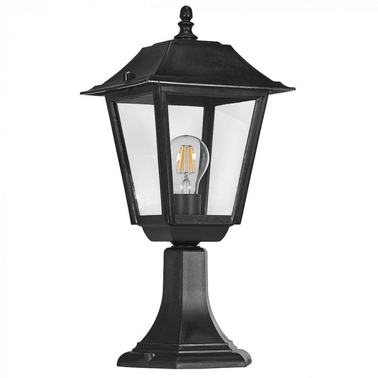 Square Pedastal Wall Top Mount Lantern Bollard Light A-DUT7025 - Galaxy Lighting NZ