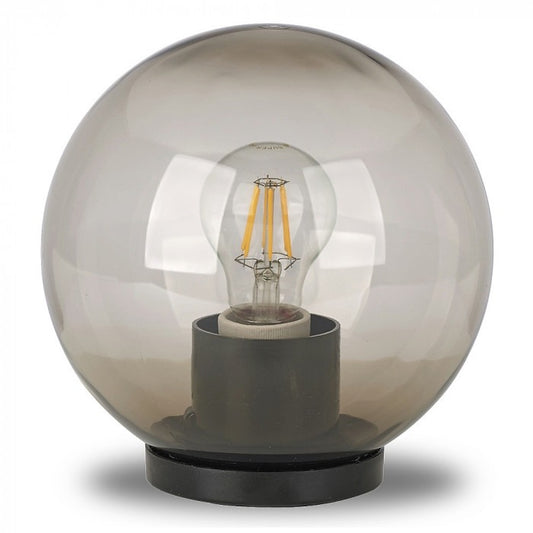 Globe Bollard Light In Smoke Grey A-6001-25cm - Galaxy Lighting NZ