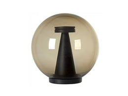 LED Globe Bollard Light In Smoke Grey A-FLED6002-30cm - Galaxy Lighting NZ