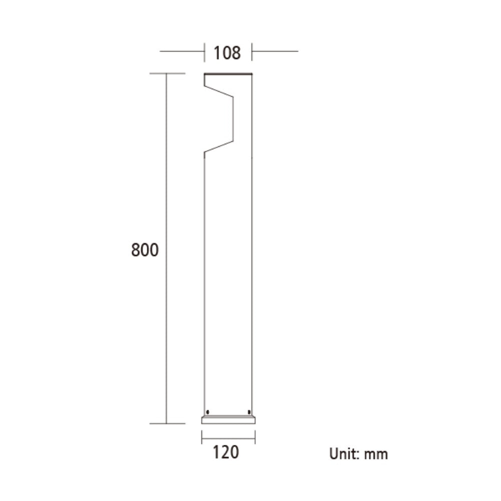 LED Bollard Light IP65 A-GBL807-800