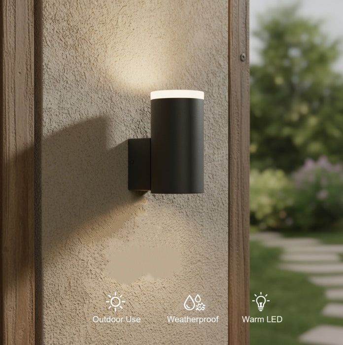 Anthracite LED Outdoor Down Light IP65 A-Tongariro 3000K - Galaxy Lighting NZ