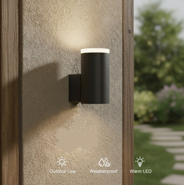 Anthracite LED Outdoor Down Light IP65 A-Tongariro 3000K - Galaxy Lighting NZ