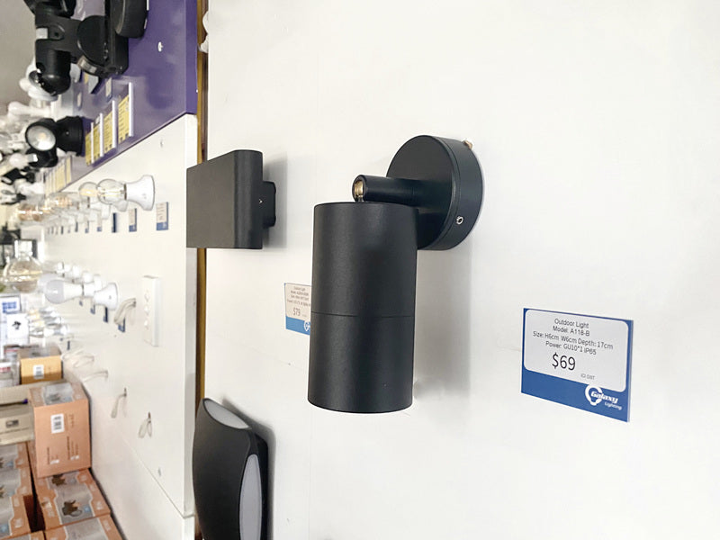 Black Tiltable Outdoor Light ,Spotlight IP65 A118 - Galaxy Lighting NZ