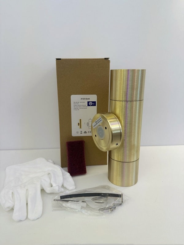 Brass Gold Up/Down Outdoor Light A123-Gold - Galaxy Lighting NZ