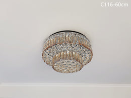 LED Color Change Crystal Ceiling Light, Two Sizes C116-60cm - Galaxy Lighting NZ