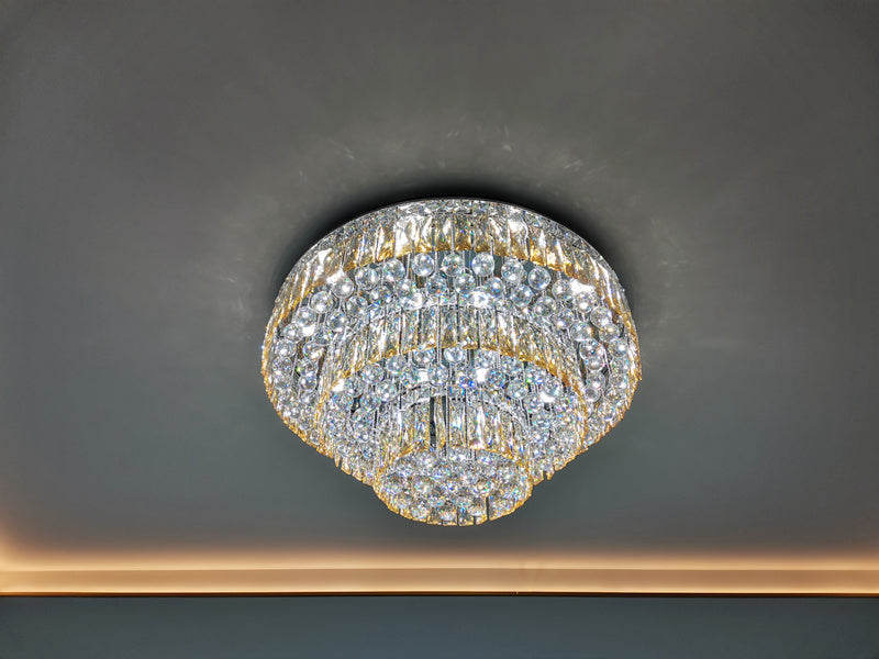 LED Color Change Crystal Ceiling Light, Two Sizes C116-80cm - Galaxy Lighting NZ