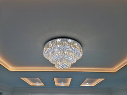 LED Color Change Crystal Ceiling Light, Two Sizes C116-80cm - Galaxy Lighting NZ