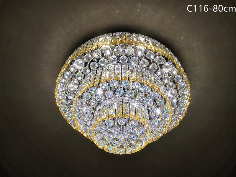 LED Color Change Crystal Ceiling Light, Two Sizes C116-80cm - Galaxy Lighting NZ