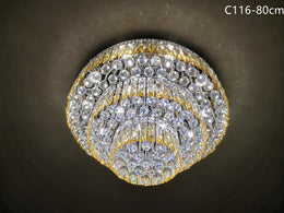 LED Color Change Crystal Ceiling Light, Two Sizes C116-80cm - Galaxy Lighting NZ