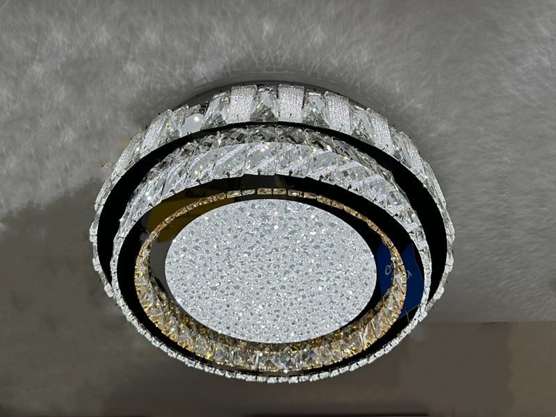 Modern LED Crystal Ceiling Light With Remote Control C119-500 - Galaxy Lighting NZ