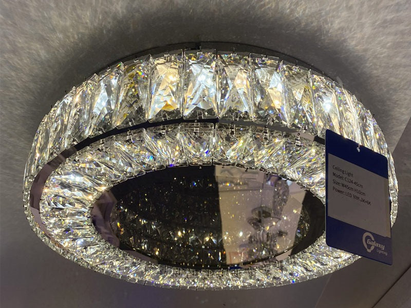 Crystal LED Ceiling Light C124-45cm - Galaxy Lighting NZ