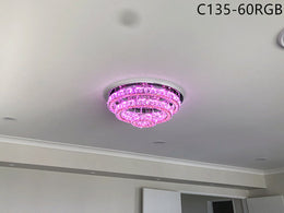 LED Crystal Ceiling Light C135-RGB-60cm - Galaxy Lighting NZ