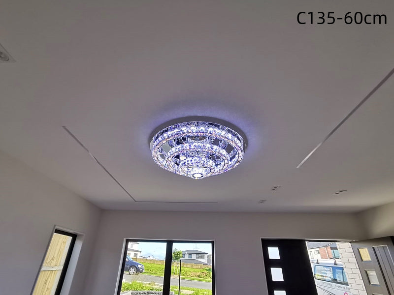 LED Crystal Ceiling Light C135-RGB-60cm - Galaxy Lighting NZ