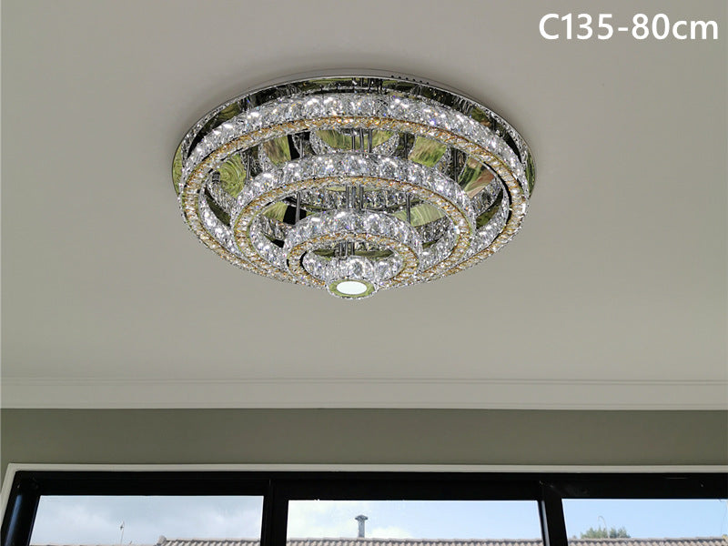 LED Crystal Ceiling Light C135-RGB-80cm - Galaxy Lighting NZ