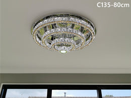 LED Crystal Ceiling Light C135-RGB-80cm - Galaxy Lighting NZ