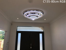 LED Crystal Ceiling Light C135-RGB-80cm - Galaxy Lighting NZ