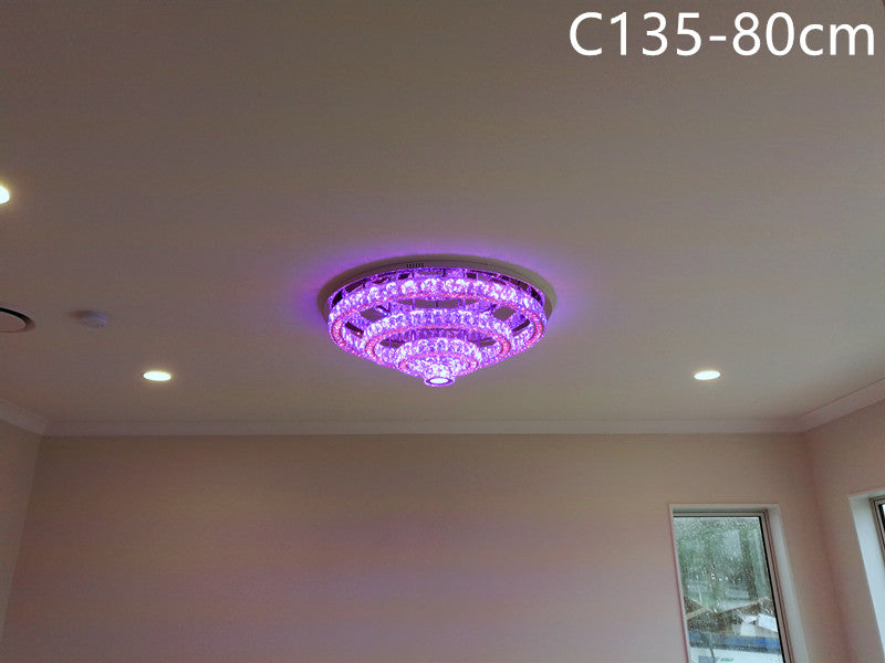 LED Crystal Ceiling Light C135-RGB-80cm - Galaxy Lighting NZ
