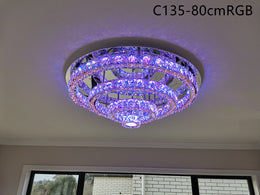 LED Crystal Ceiling Light C135-RGB-80cm - Galaxy Lighting NZ