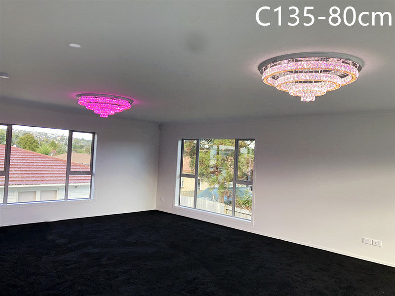 LED Crystal Ceiling Light C135-RGB-80cm - Galaxy Lighting NZ