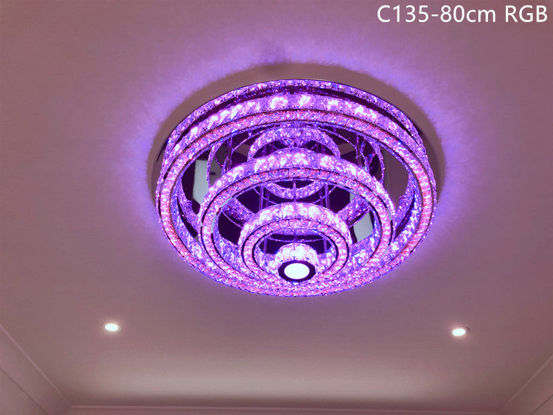 LED Crystal Ceiling Light C135-RGB-80cm - Galaxy Lighting NZ